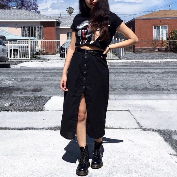 Vintage Matching Button Up Blouse & Skirt Set - Picture 4 of 13